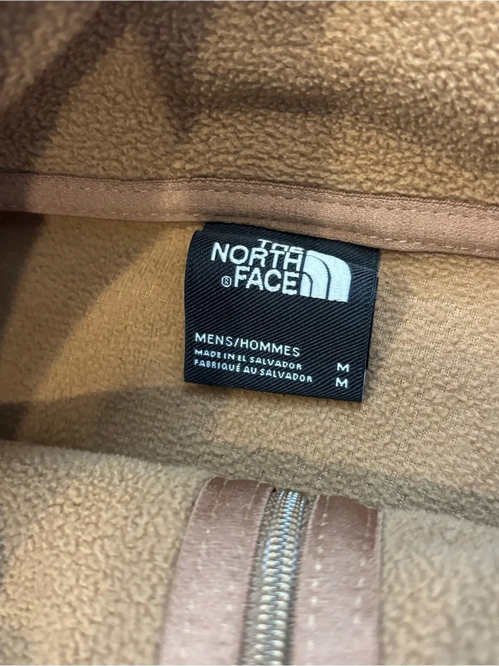 The North Face Men's Two-Tone Brown/Tan Quarter-Zip Fleece